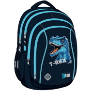 St.Right Kék T-Rex ergonomikus iskolatáska, hátizsák BP26 39x27x17cm