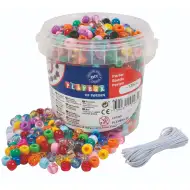 PlayBox: Átlátszó és színes gyöngy szett 1200 db-os