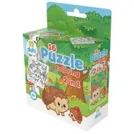 16 Darabos Színezős Puzzle 2 az 1-ben - Süni