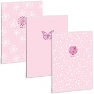 Ars Una: Soft Touch Pink Spring extra kapcsos vonalas füzet A/4