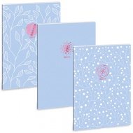 Ars Una: Soft Touch Skyblue Spring extra kapcsos négyzethálós füzet A/4