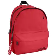 Must: Négyrekeszes lekerekített piros iskolatáska, hátizsák 32x19x42cm