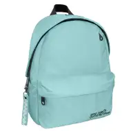 Must: Lekerekített világoszöld négyrekeszes iskolatáska, hátizsák 32x17x42cm