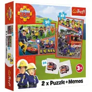 Sam a tűzoltó puzzle és memóriakártya 2 az 1-ben szett - Trefl