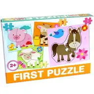 Háziállatos Bébipuzzle - D-Toys
