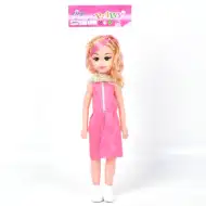 Baba pink színű ruhában 46cm-es méretben