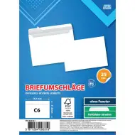 Spirit: Fehér boríték C6 11,4x16,2cm 25db-os csomag