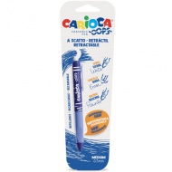 Oops kék kitörölhető nyomógombos toll 0,7mm - Carioca