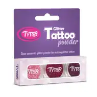 TyToo: Rózsaszín, mályva és sötét mályva színű csillámpor szett 3x2,5ml