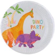 Dinó party 8db-os papírtányér szett 23cm-es