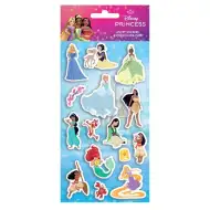 Luna: Disney Hercegnők 3D pufi matrica szett 10x22cm-es íven