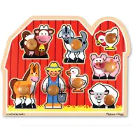 Farm fa forma puzzle fogantyúval - Melissa & Doug