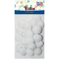 Fehér pompon szett 15mm 60db
