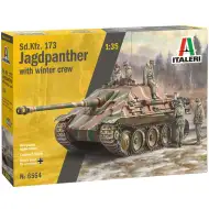 Italeri 1/35 Sd.Kfz.173 Jagdpanther tank legénységgel téli egyenruhában makett