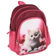 Spirit: Kitty cica mintás lekerekített iskolatáska, hátizsák 24x13x31cm