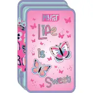 Luna: Life is Sweet pillangós 3 szintes töltött tolltartó