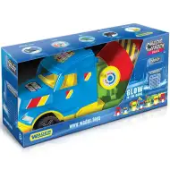Magic Truck: Betonkeverő mixer kocsi fluoreszkáló lámpákkal 60cm - Wader