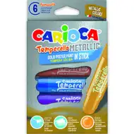 Metál fényű tempera stick 6db-os szett - Carioca