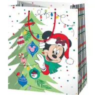 Mickey egér karácsonyi mintás óriás méretű ajándéktáska 40x56x20cm-es
