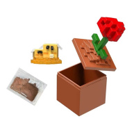 Minecraft Reveal minifigura tárolóban - Pipacs - Mattel