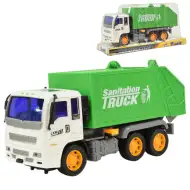 Construction Truck: Szemétszállító autó lendkerekes kialakítással 19cm
