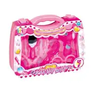 Pretty Girl pink szépségszett hordozható bőröndben szemüveggel és kiegészítőkkel