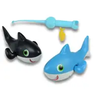 Cápás felhúzós mágneses horgászjáték 2db cápával