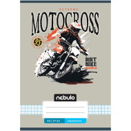 Nebulo: Tűzött motocross mintás kockás füzet 27-32 A/5