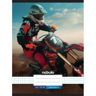 Nebulo: Tűzött kockás motocross mintás füzet 87-32 A/4