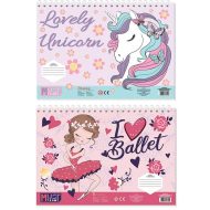 Luna: Must unikornisos kreatív színezhető vázlatfüzet matricákkal és sablonnal több változatban