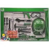 PowerTool szerszámos szett munkavédelmi sisakkal