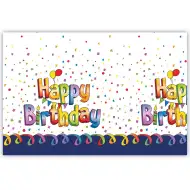 Happy Birthday műanyag asztalterítő – 120x180 cm
