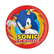 Sonic a sündisznó 8db-os papírtányér szett 20cm-es