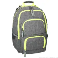 Spirit: E-Bag szürke és neon lekerekített iskolatáska, hátizsák 46x34x22cm